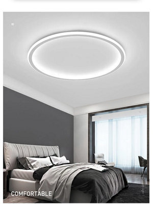 20Cm White Edge Led Ceiling Light , Nordic Round Flush Mount Lamp - image 1