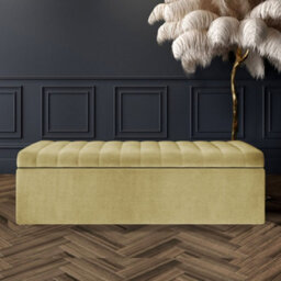 Safar 120Cm Wide Ottoman Storage Box - Beige Naples Ottoman Box With Storage - thumbnail 1