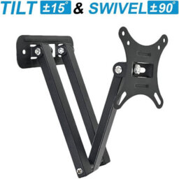 ATEK Tv Wall Mount Bracket 10 To 26 Inch, Full Motion Swivel Tilt Articulating Arm For Lcd, Led, Plasma And Curved Tvs, Holds 30Kg - thumbnail 3
