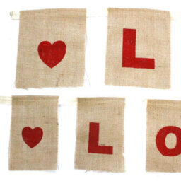 Serenityy Natural Jute Bunting I Love You With Hearts - Large 260Cm Decorative Garland - thumbnail 9