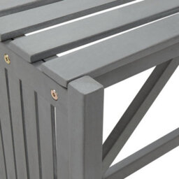 Vidaxl Garden Corner Bench With Planter 117Cm Solid Acacia Wood Grey - thumbnail 6