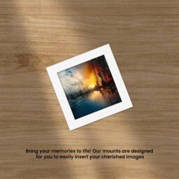 Ak Frames 8X8 White Picture Mounts To Fit 6X6 Aperture Size - Mount Board Only (No Frame Included) - thumbnail 5