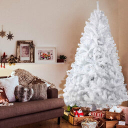 Prime Plus 6Ft (800 Tips) Artificial Christmas Tree Xmas Pine Tree With Metal Stand White - thumbnail 1