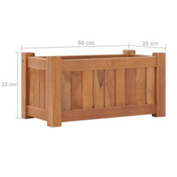 Berkfield Raised Bed 50X25X25 Cm Solid Teak Wood - thumbnail 7