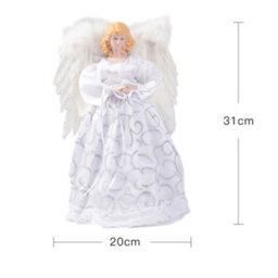 Darphe Christmas Angel Tree Topper With Lights, 21Cm W X 31Cm H - thumbnail 8