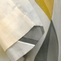 Fusion Lennox Modern Geo Print Yellow Eyelet Curtains - thumbnail 4