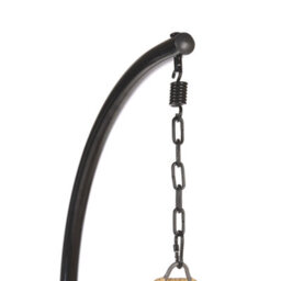 Beliani Hanging Chair With Stand Pineto Pe Rattan Natural - thumbnail 8