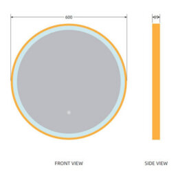 Brushed Brass 600mm Round Frame Mirror With Colour Change - thumbnail 6