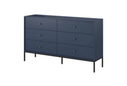 Arte Elegant Mono Chest Of Drawers H900mm W1540mm D390mm In Navy - Versatile Storage With Modern Flair - thumbnail 3