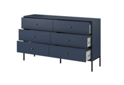 Arte Elegant Mono Chest Of Drawers H900mm W1540mm D390mm In Navy - Versatile Storage With Modern Flair - thumbnail 2