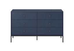 Arte Elegant Mono Chest Of Drawers H900mm W1540mm D390mm In Navy - Versatile Storage With Modern Flair
