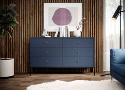 Arte Elegant Mono Chest Of Drawers H900mm W1540mm D390mm In Navy - Versatile Storage With Modern Flair - thumbnail 5
