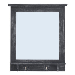 Living And Home Wall Mounted Grey Wooden Framed Decorative Framed Mirror W 620mm X H 700mm - thumbnail 3