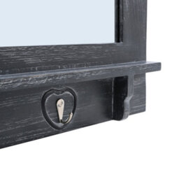 Living And Home Wall Mounted Grey Wooden Framed Decorative Framed Mirror W 620mm X H 700mm - thumbnail 5