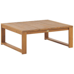 Beliani Garden Coffee Table Timor 90 Cm 75 Cm Certified Acacia Wood Light Brown - thumbnail 1