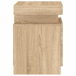 Walplus Bedside Cabinet With Led Lights Sonoma Oak 35X39X55 Cm - thumbnail 9