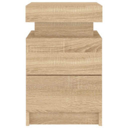 Walplus Bedside Cabinet With Led Lights Sonoma Oak 35X39X55 Cm - thumbnail 8
