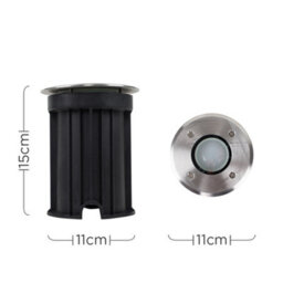 Valuelights 8 Pack  Ip54 Rated Modern Bushed Chrome Ip54 Rated Outdoor Garden Walk Over Lights - thumbnail 5