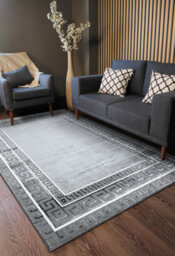 RugsX Carpet Allure 1960 Greek Key, Frame - Structural, Stylish, Glamour Grey 240X330 Cm - thumbnail 5