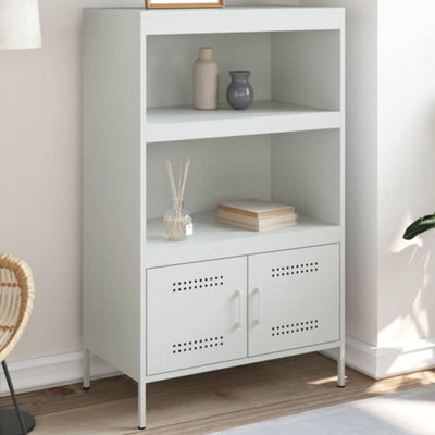 Berkfield Highboard White 68X39X113 Cm Steel - image 1