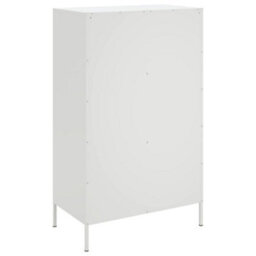 Berkfield Highboard White 68X39X113 Cm Steel - thumbnail 8