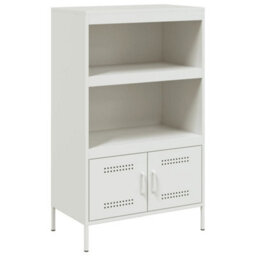 Berkfield Highboard White 68X39X113 Cm Steel - thumbnail 2