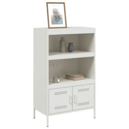 Berkfield Highboard White 68X39X113 Cm Steel - thumbnail 4