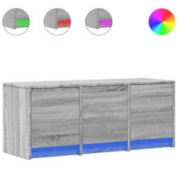 Berkfield Tv Cabinet With Led Grey Sonoma 97X34X40 Cm Engineered Wood - thumbnail 2
