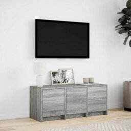 Berkfield Tv Cabinet With Led Grey Sonoma 97X34X40 Cm Engineered Wood - thumbnail 4