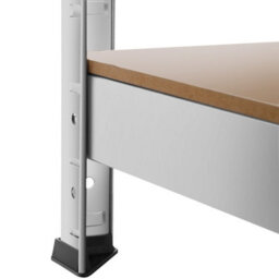 Tectake Garage Shelving - Heavy-Duty Galvanised Steel Frame, Height-Adjustable Shelves - 90 X 45 X 180 Cm - 1325 Kg - Silver - thumbnail 9