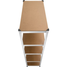 Tectake Garage Shelving - Heavy-Duty Galvanised Steel Frame, Height-Adjustable Shelves - 90 X 45 X 180 Cm - 1325 Kg - Silver - thumbnail 8