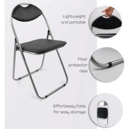 Leather Chair Folds Up For Storage Comfy And Durable Realistic - thumbnail 3