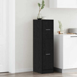 Walplus Apothecary Cabinet Black Oak 30 X 41 X 118 Cm Engineered Wood - thumbnail 1