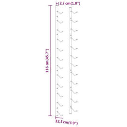 Berkfield Wall Mounted Wine Rack For 12 Bottles Gold Iron - thumbnail 5