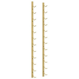 Berkfield Wall Mounted Wine Rack For 12 Bottles Gold Iron - thumbnail 2