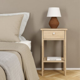 Furniture To Go Madrid Bedside Table With 1 Drawers In Jackson Hickory Oak - thumbnail 7