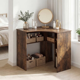 Costway Corner Desk Triangle Computer Desk With Storage Shelves - thumbnail 3