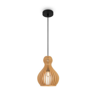 Luminosa Lighting Luminosa Roots Ii Modern 20Cm Wire Frame Pendant Ceiling Light Black 1Xe27 Beige Shade - image 1