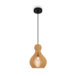 Luminosa Lighting Luminosa Roots Ii Modern 20Cm Wire Frame Pendant Ceiling Light Black 1Xe27 Beige Shade - thumbnail 1