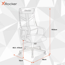 X Rocker Helix Ergonomic Pc Office Mesh Gaming Chair - Black / Blue - thumbnail 9