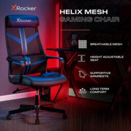 X Rocker Helix Ergonomic Pc Office Mesh Gaming Chair - Black / Blue - thumbnail 2