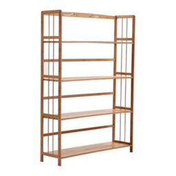 Living And Home Bamboo Freestanding Bookshelf Storage Rack  For Office And Study Room - thumbnail 4