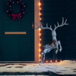 Berkfield Flying Reindeer Christmas Decoration 120 Leds White Cold White - thumbnail 3