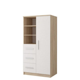 Arte Warm Oak Sonoma Tall Cabinet H1600mm W800mm D400mm - Natural Elegance For Cosy Interiors