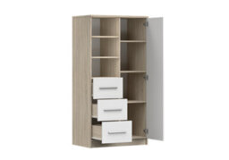 Arte Warm Oak Sonoma Tall Cabinet H1600mm W800mm D400mm - Natural Elegance For Cosy Interiors - thumbnail 2
