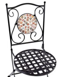 Beliani Set Of 2 Garden Chairs Casario Metal Black - thumbnail 9