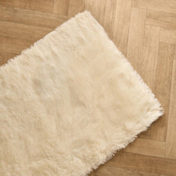 Ohs Soft Fluffy Runner Rug Anti-Slip Floor Mat, Cream - 60 X 150Cm - thumbnail 3