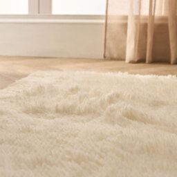 Ohs Soft Fluffy Runner Rug Anti-Slip Floor Mat, Cream - 60 X 150Cm - thumbnail 4