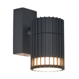 CGC Lighting Cgc Lilly Anthracite Dark Grey Ribbed Gu10 Down Outdoor Wall Light Ip65 - thumbnail 3
