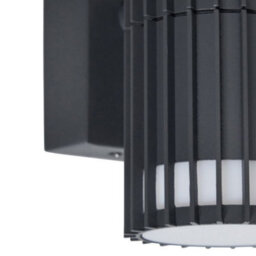 CGC Lighting Cgc Lilly Anthracite Dark Grey Ribbed Gu10 Down Outdoor Wall Light Ip65 - thumbnail 6